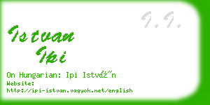 istvan ipi business card